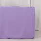 Lavender Lilac Fitted Polyester Rectangle Tablecloth 6ft Table Cover For 72"x30" Tables