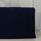 6ft navy blue fitted polyester tablecloth for trade shows.