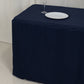 6ft navy blue fitted tablecloth for 72"x30" trade show tables.