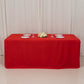6ft red rectangle tablecloth for trade shows and events.