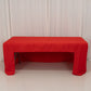 6ft Red Open Back Fitted Polyester Tablecloth for Trade Shows
