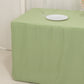 Sage Green Fitted Polyester Rectangle Tablecloth 6ft Table Cover For 72"x30" Tables