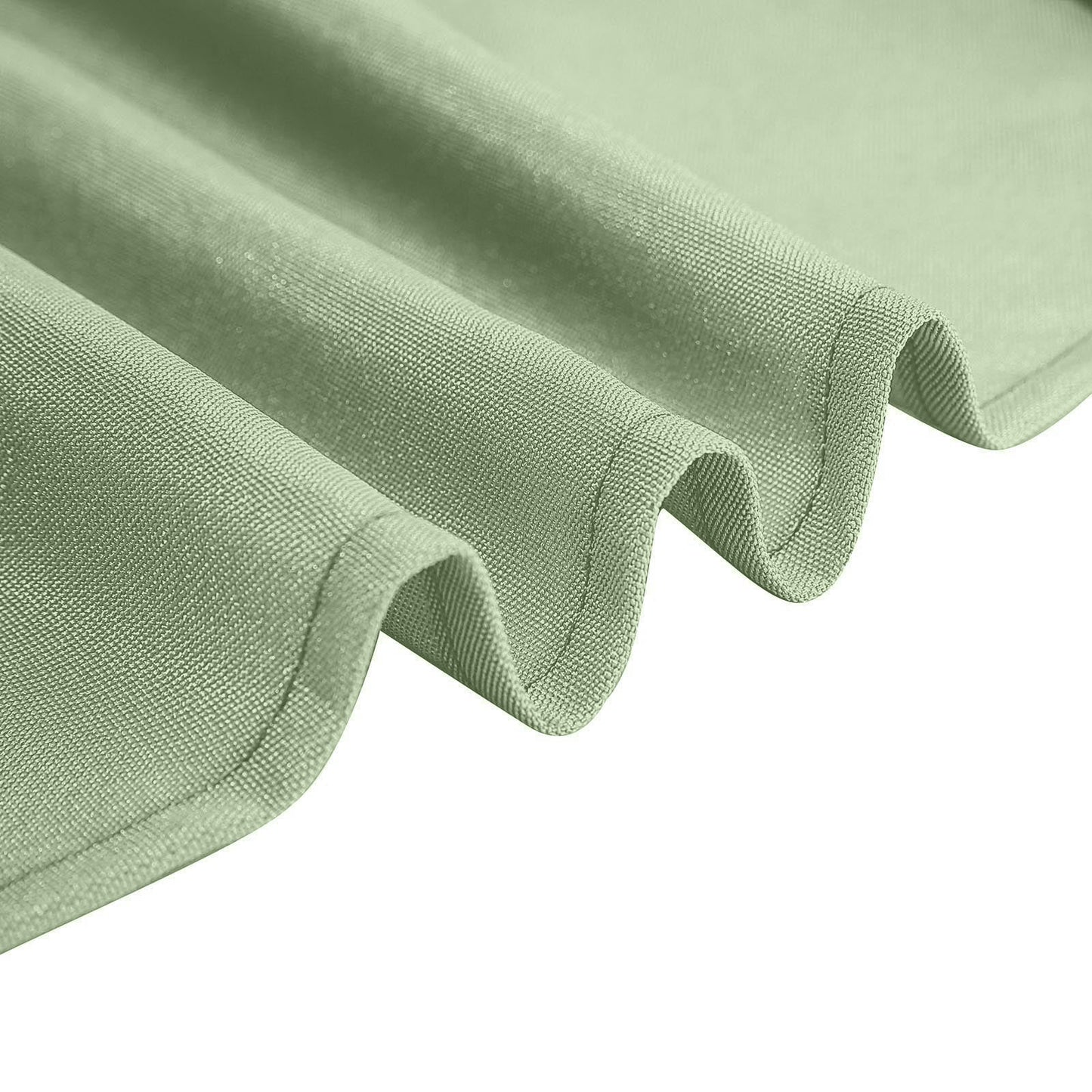 Sage Green Fitted Polyester Rectangle Tablecloth 6ft Table Cover For 72"x30" Tables