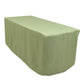 Sage Green Fitted Polyester Rectangle Tablecloth 6ft Table Cover For 72"x30" Tables
