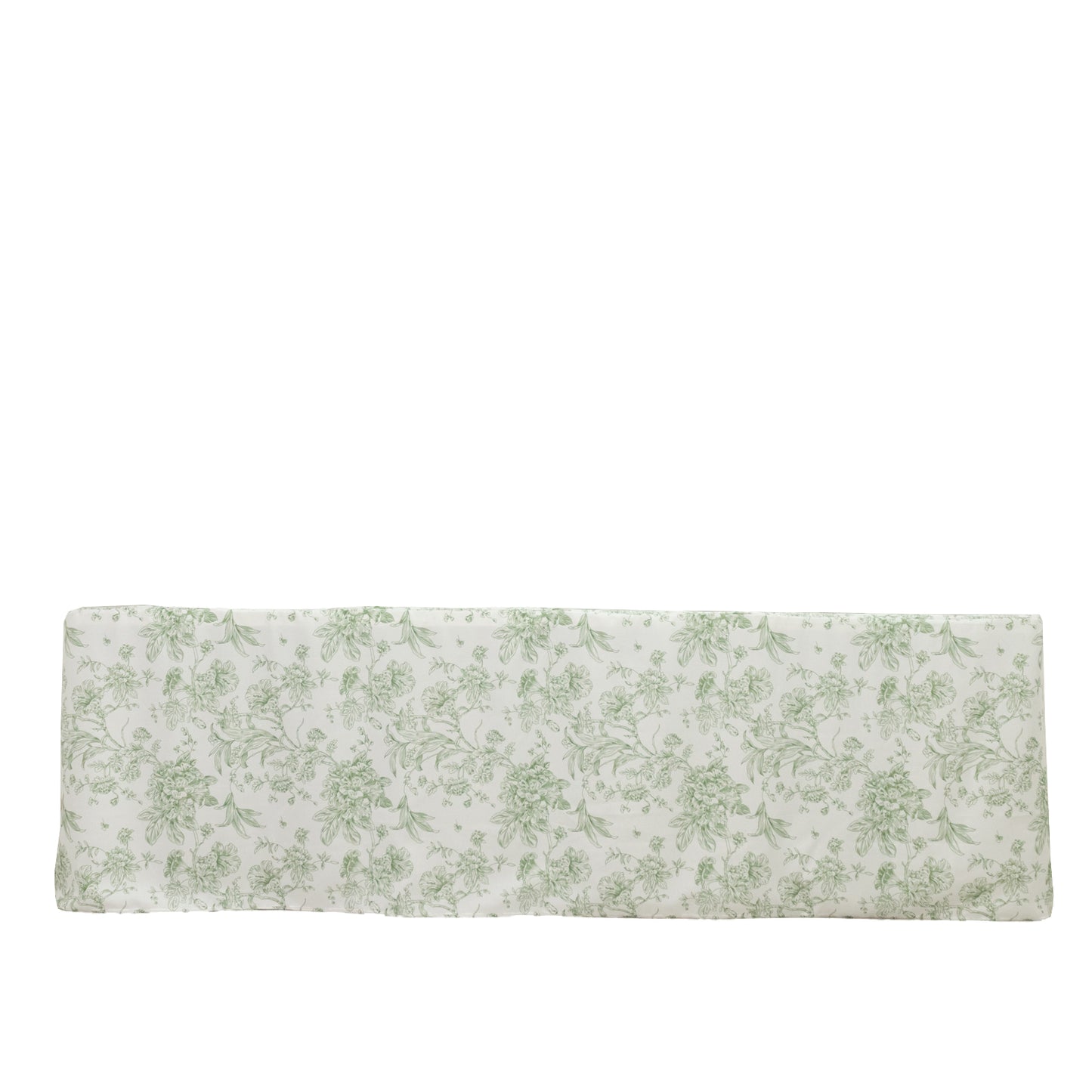 Dusty sage green and white floral fitted tablecloth for 8ft table.