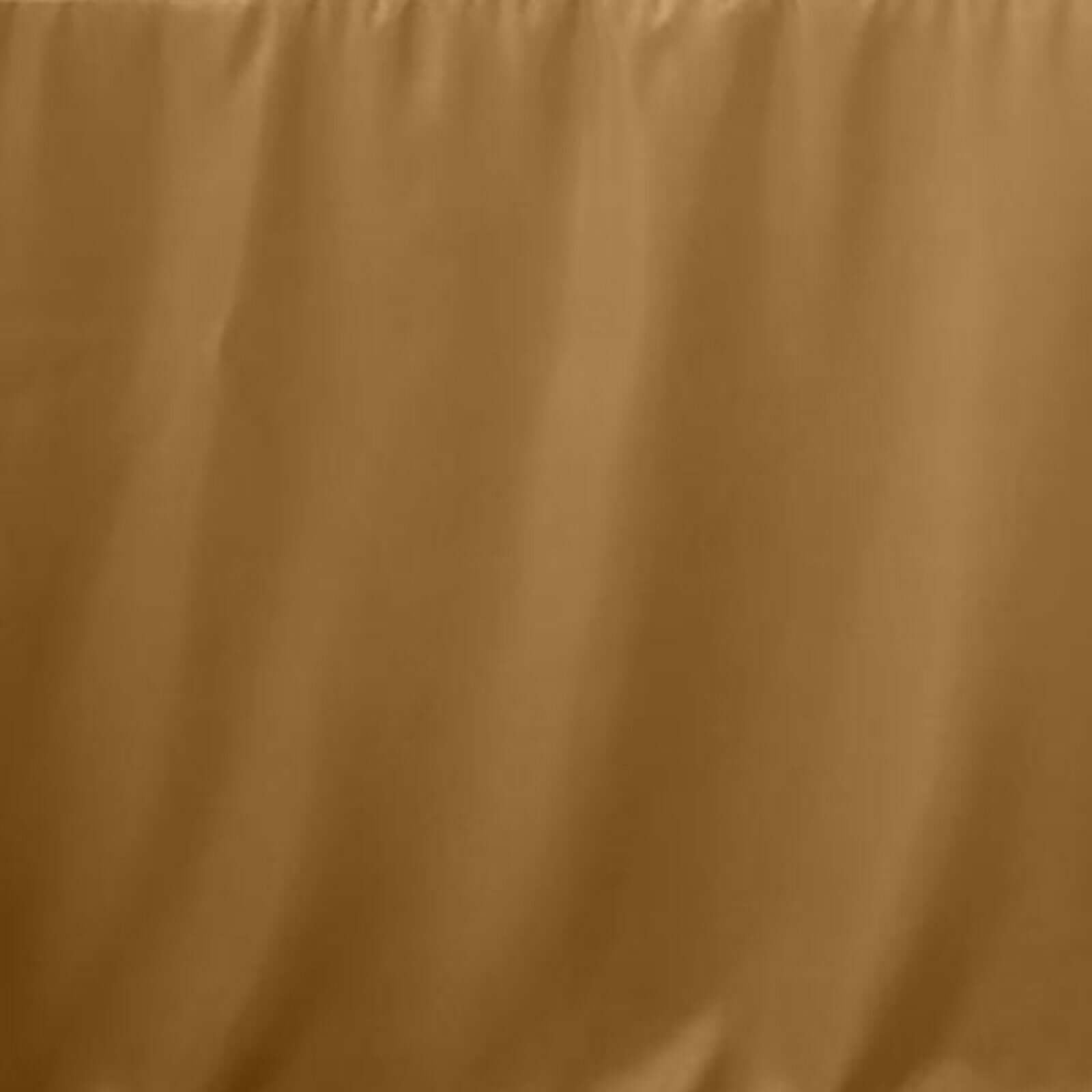 Gold fitted polyester tablecloth for 8ft tables. #whtbkgd
