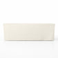 Ivory fitted polyester tablecloth for 8ft rectangle tables.