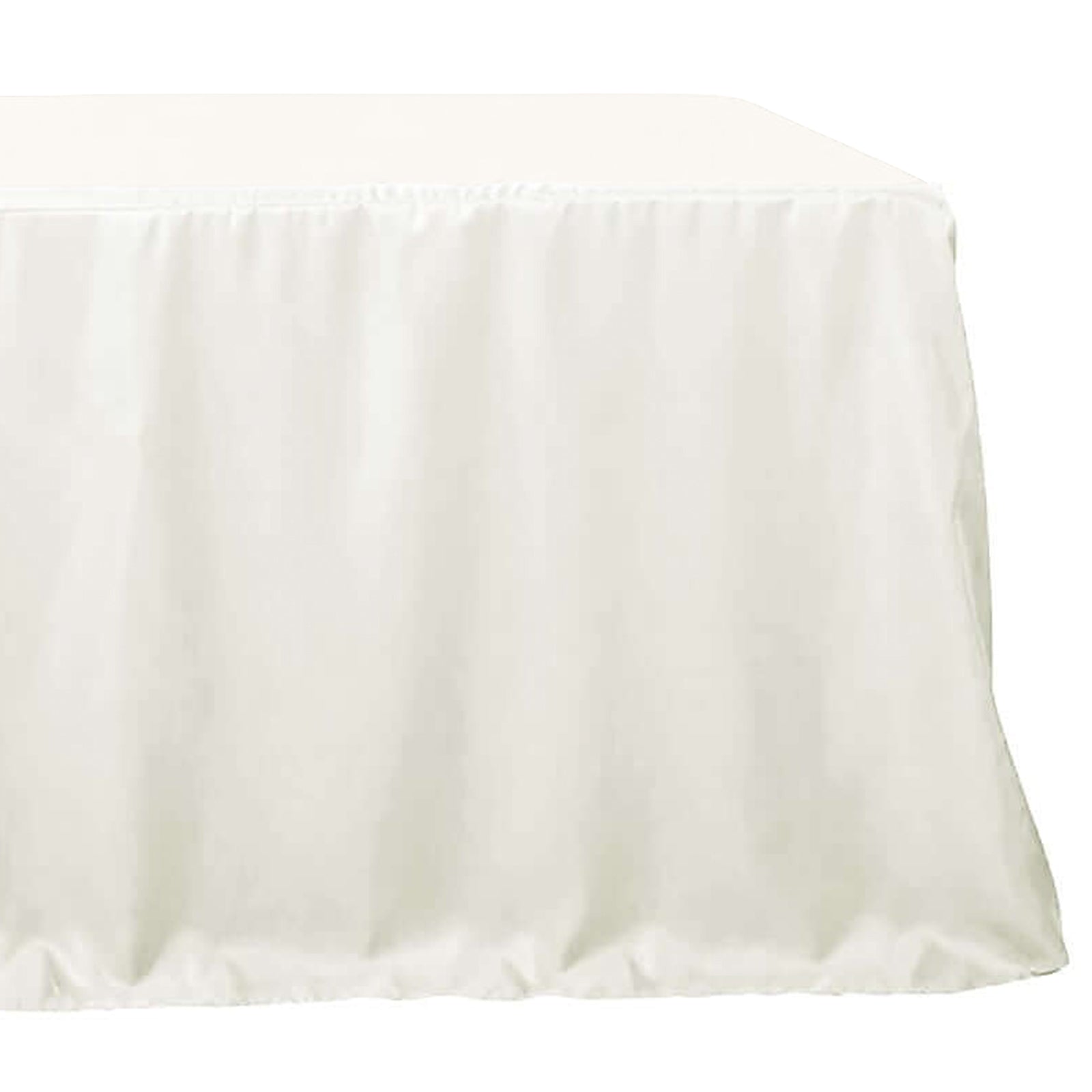 Polyester Rectangular Fitted Table Cover 8 Feet In Ivory