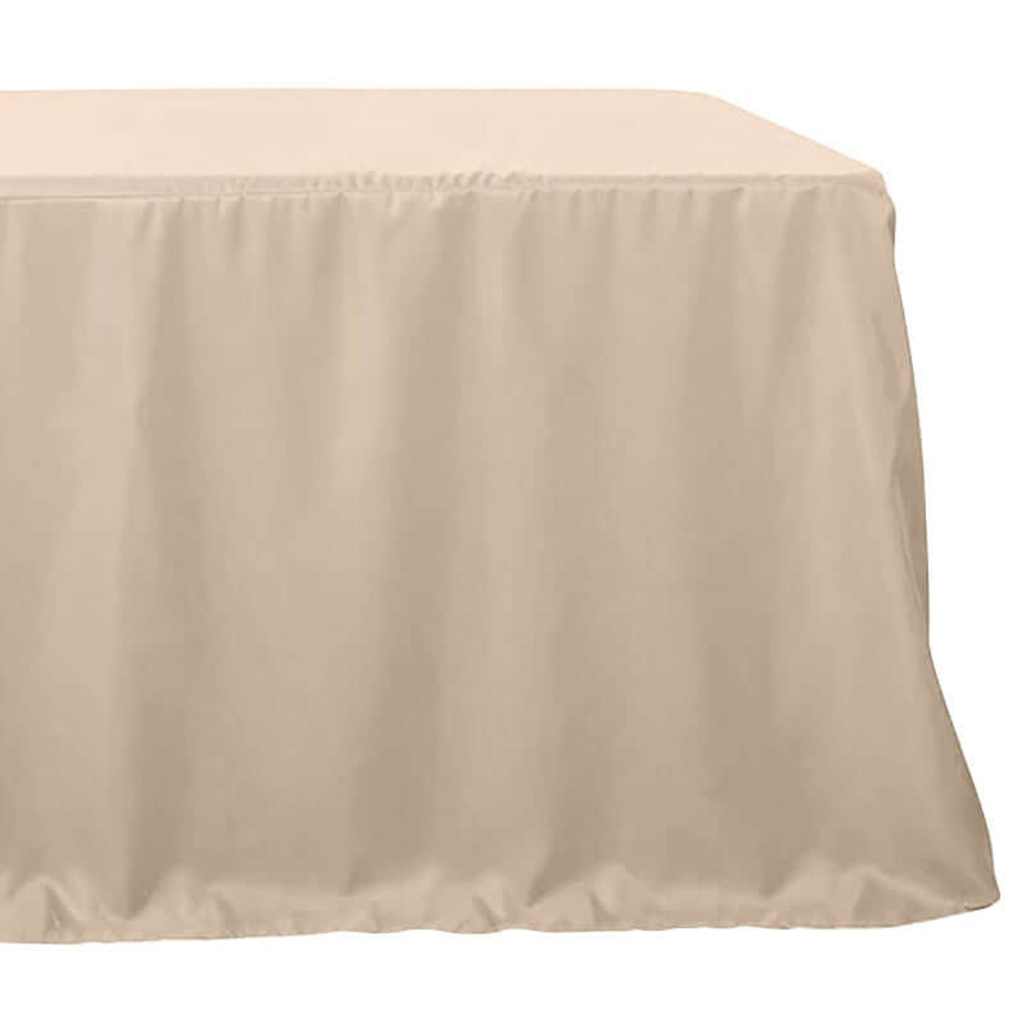 8 Feet Polyester Table Cover Nude Rectangular