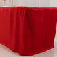 8ft Red Open Back Fitted Polyester Rectangle Tablecloth for Trade Shows