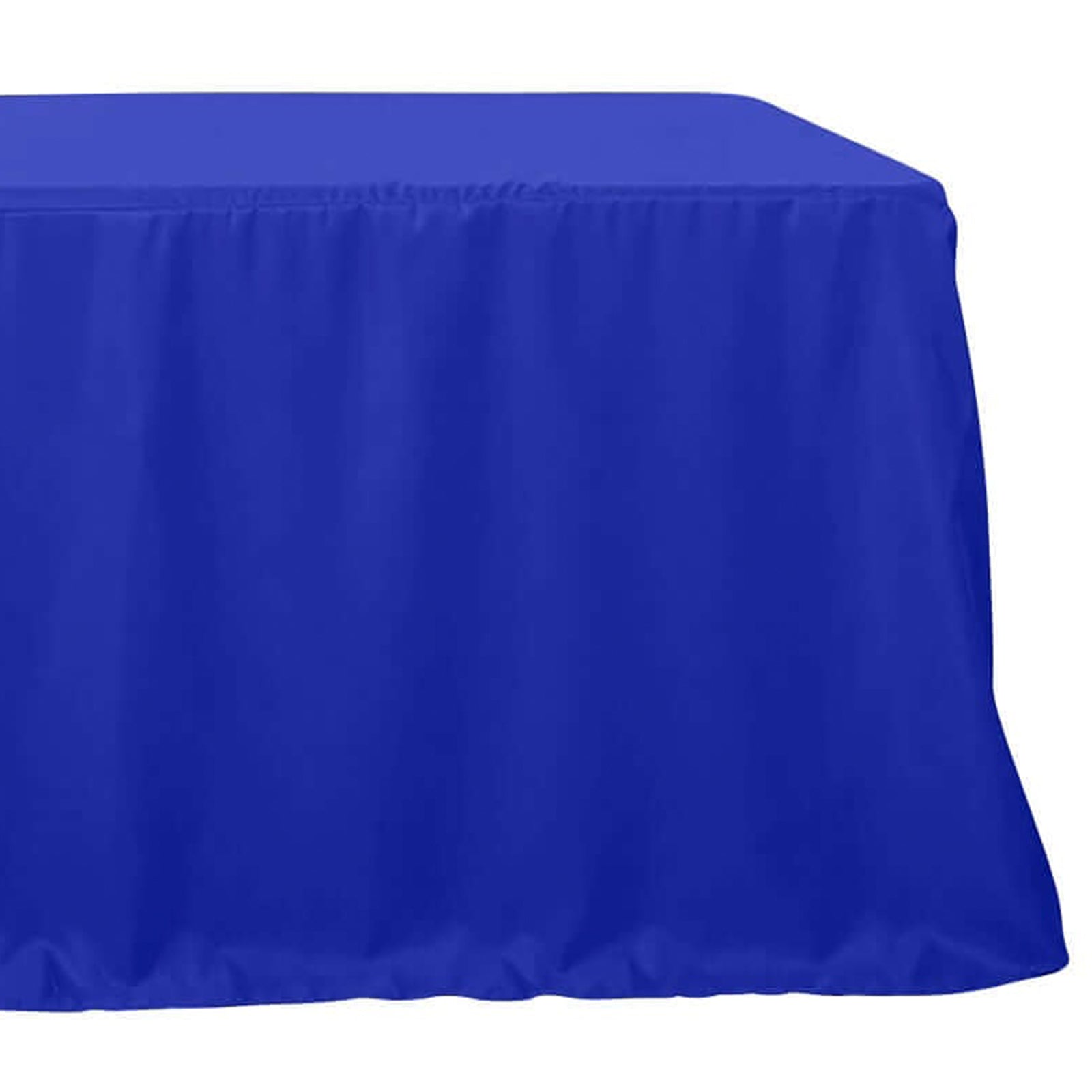 Fitted 8 Feet Royal Blue Polyester Rectangular Table Cover