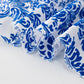 120" Royal Blue Seamless Round Velvet Flocking Design Taffeta Damask Tablecloth