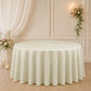 Jacquard Tablecloth 120" Round Ivory - Diamond Trellis with Gold Accent Dots