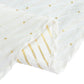 Jacquard Tablecloth 120" Round White - Diamond Trellis with Gold Accent Dots