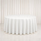 Jacquard Tablecloth 120" Round White - Diamond Trellis with Gold Accent Dots