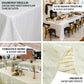 Textured jacquard tablecloth with gold accent dots for weddings, receptions, banquets, and formal ev