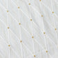 Jacquard Tablecloth 90"x132" Rectangular, White - Diamond Trellis with Gold Accent Dots