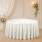 Jacquard Tablecloth 120" Round Off White - Abstract Watercolor Pattern