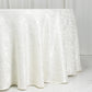 Jacquard Tablecloth 120" Round Off White - Abstract Watercolor Pattern