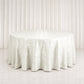 Jacquard Tablecloth 120" Round Off White - Abstract Watercolor Pattern