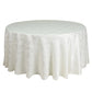 Jacquard Tablecloth 120" Round Off White - Abstract Watercolor Pattern