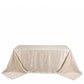 Jacquard Tablecloth 90"x132" Rectangular, Beige - Abstract Watercolor Pattern
