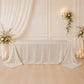 Jacquard Tablecloth 90"x132" Rectangular, Beige - Abstract Watercolor Pattern