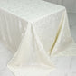 Jacquard Tablecloth 90"x132" Rectangular, Off White - Abstract Watercolor Pattern