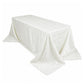 Jacquard Tablecloth 90"x132" Rectangular, Off White - Abstract Watercolor Pattern