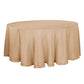 Natural Linen Wrinkle Resistant Tablecloth With Slubby Texture 120 Inch Round