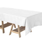 Slubby Textured White Rectangular Tablecloth 60 Inch x 102 Inch