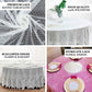 108" Premium Lace White Round Tablecloth