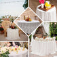 108" Premium Lace White Round Tablecloth