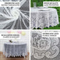 90" Premium Lace Ivory Round Tablecloth