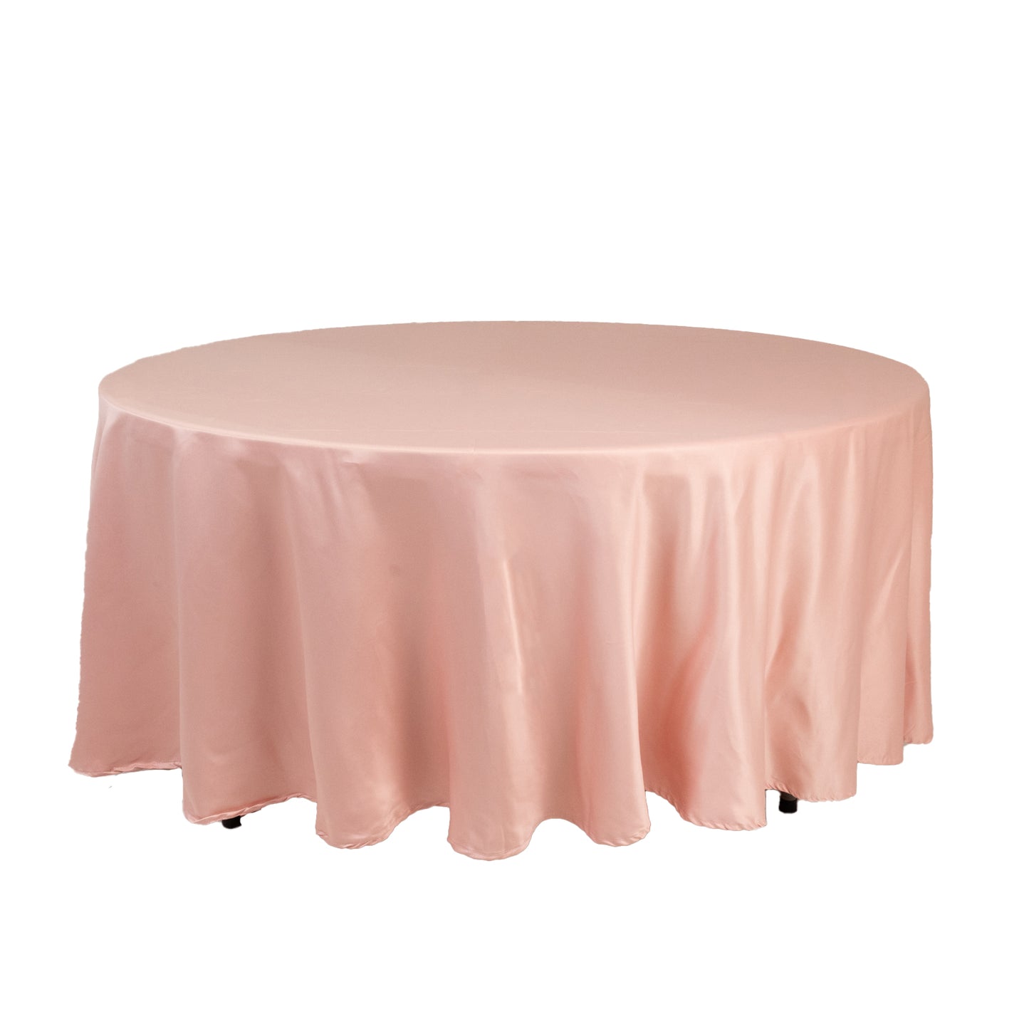 108" Dusty Rose Lamour Satin Round Tablecloth