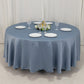 108" Dusty Blue Lamour Satin Round Tablecloth