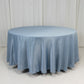 108" Dusty Blue Lamour Satin Round Tablecloth