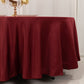108" Burgundy Lamour Satin Round Tablecloth