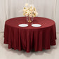 108" Burgundy Lamour Satin Round Tablecloth