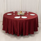 108" Burgundy Lamour Satin Round Tablecloth