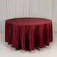 108" Burgundy Lamour Satin Round Tablecloth