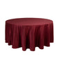 108" Burgundy Lamour Satin Round Tablecloth