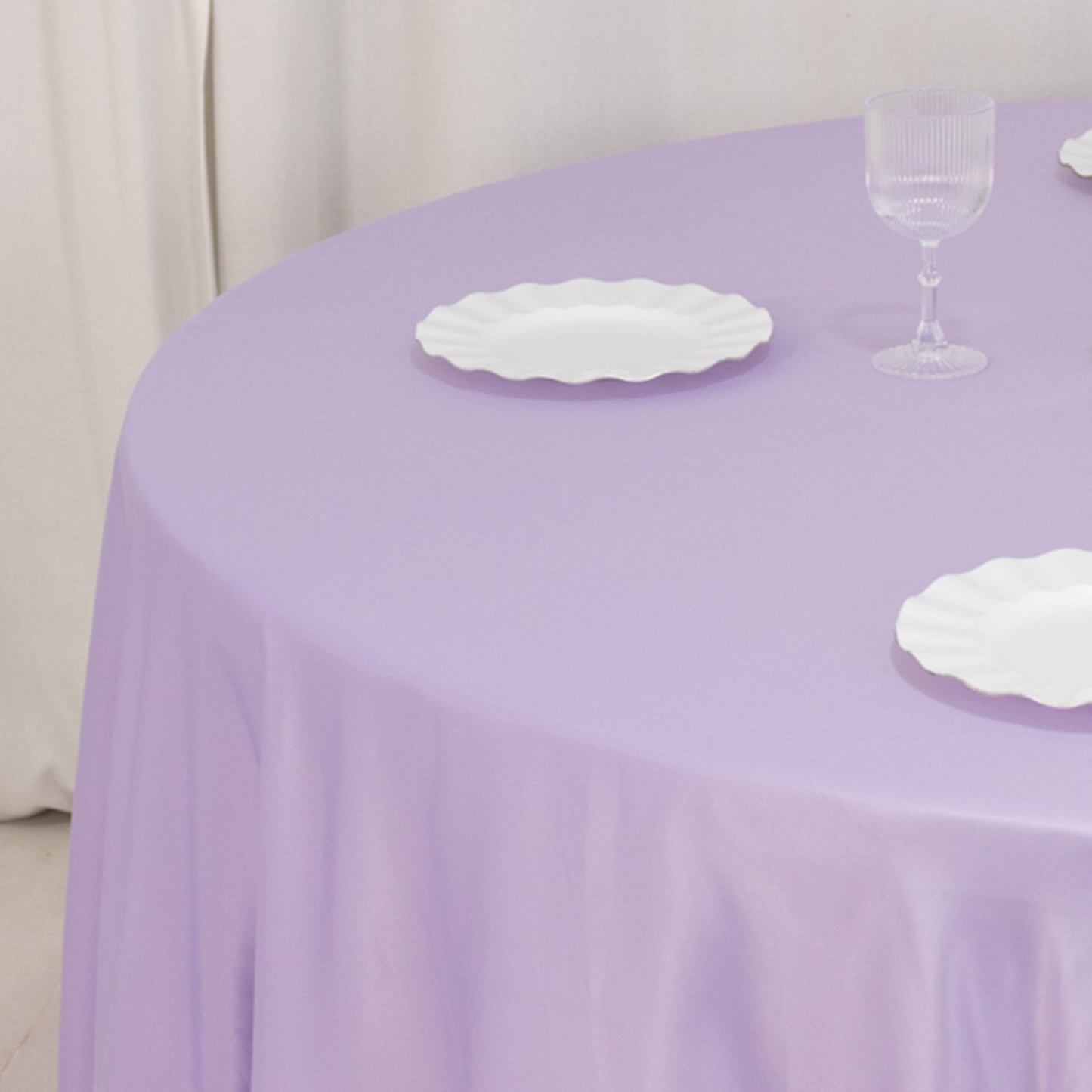 108" Lavender Lilac Lamour Satin Round Tablecloth