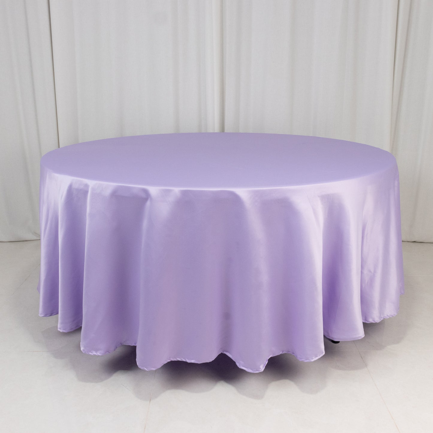 108" Lavender Lilac Lamour Satin Round Tablecloth