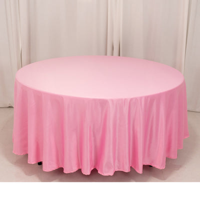 Effortless Elegance with the Pink Lamour Satin Round Tablecloth