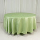 108" Sage Green Lamour Satin Round Tablecloth