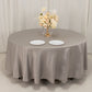 108" Silver Lamour Satin Round Tablecloth
