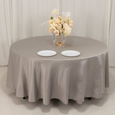 Versatile Silver Tablecloth for a Range of Event Themes