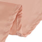 120" Dusty Rose Seamless Lamour Satin Round Tablecloth for 5 Foot Table With Floor-Length Drop