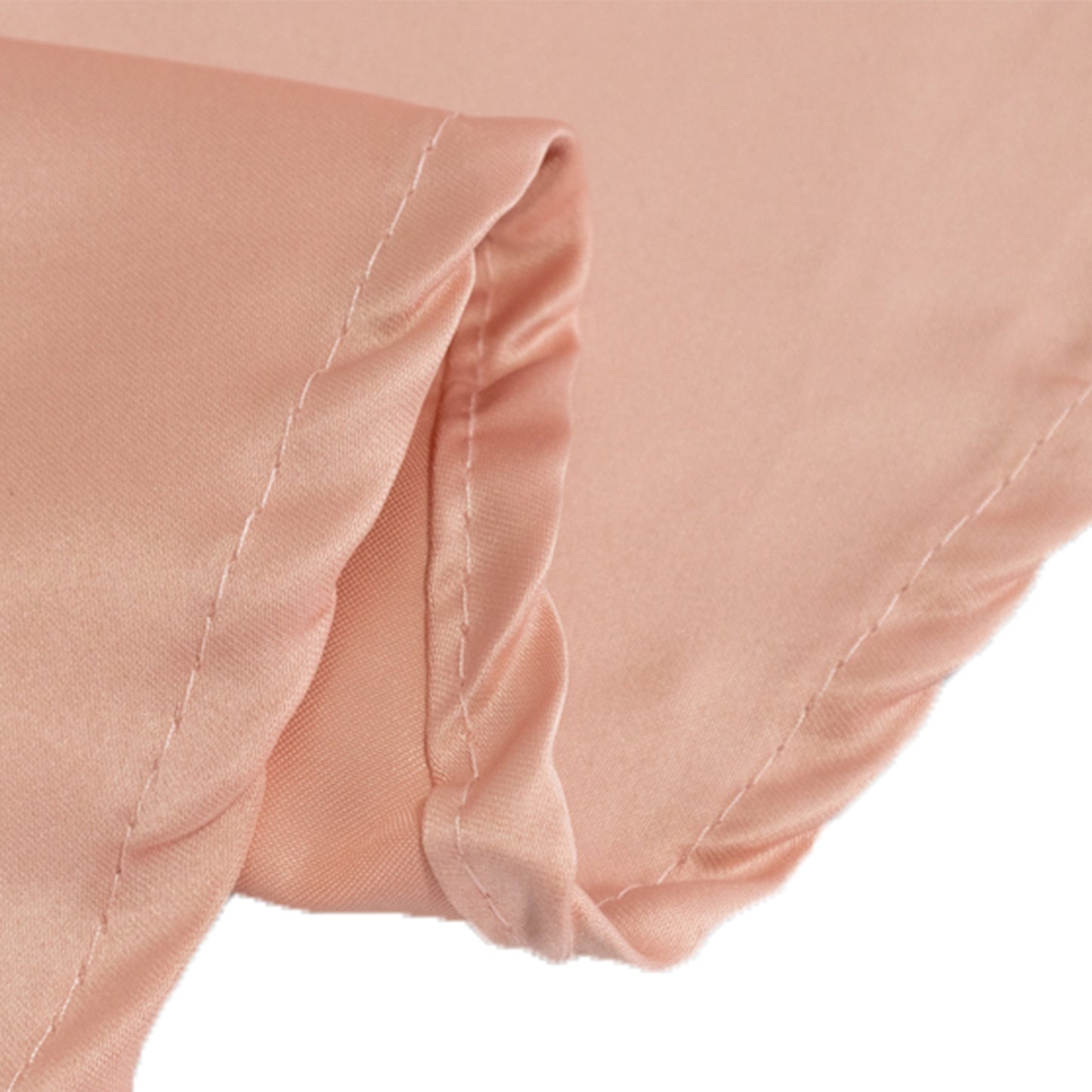 120" Dusty Rose Seamless Lamour Satin Round Tablecloth for 5 Foot Table With Floor-Length Drop